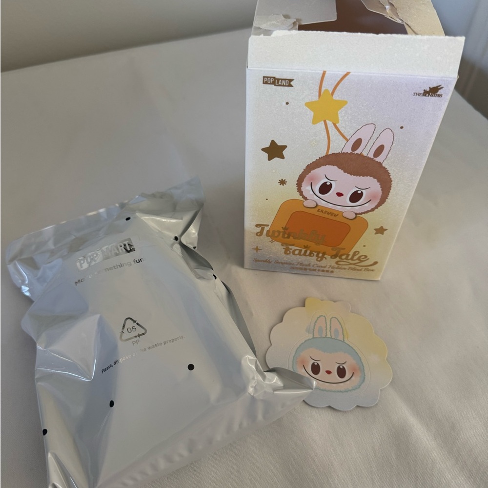 Pop Land Exclusive Labubu Twinkly Fairy Tale Plush Card Holder FROSTY BLUE